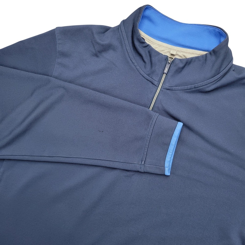 Adidas AdiPure Pullover Mens XL Blue 1/4 Zip Long Sleeve Golf Quarry Oaks